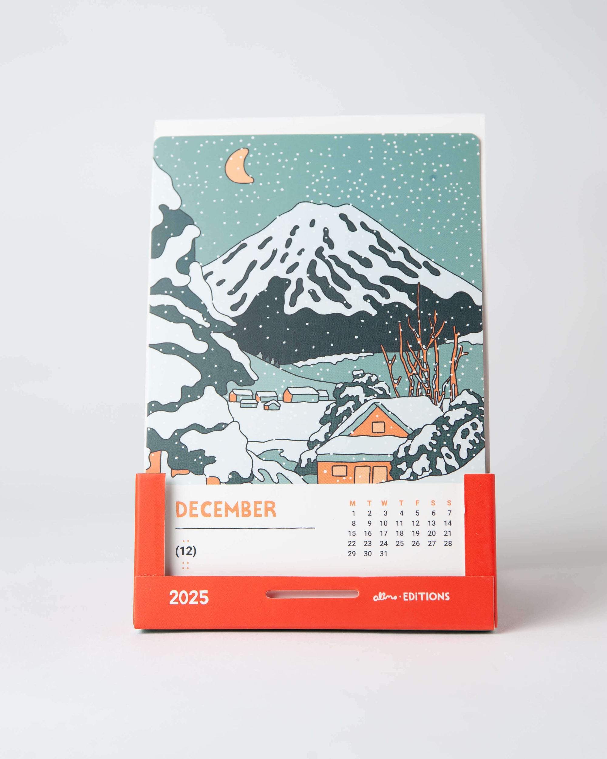 4x6 inch 2025 desk calendar with plastic-free packaging and nontoxic soybean ink printing