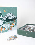 100% recycled jigsaw puzzle by Alimo. Premium quality snowboarding puzzle