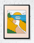 Mountains to Sea - Surf print by Alimo