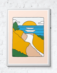 Mountains to Sea - Surf print by Alimo