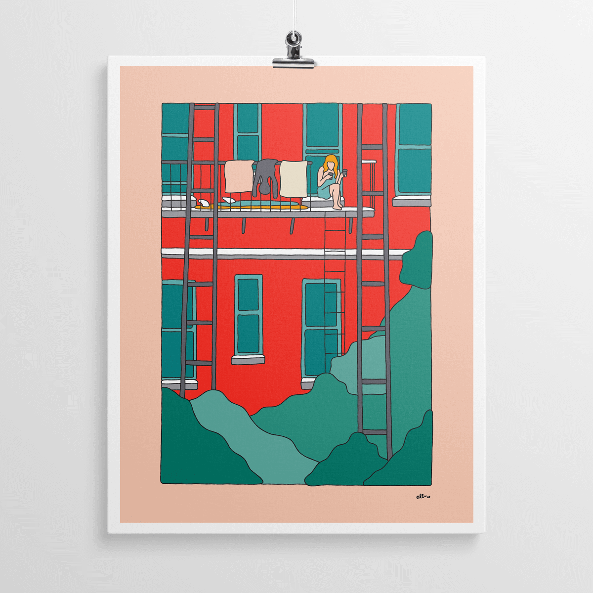 Balcony Chillin - Print - Alimo