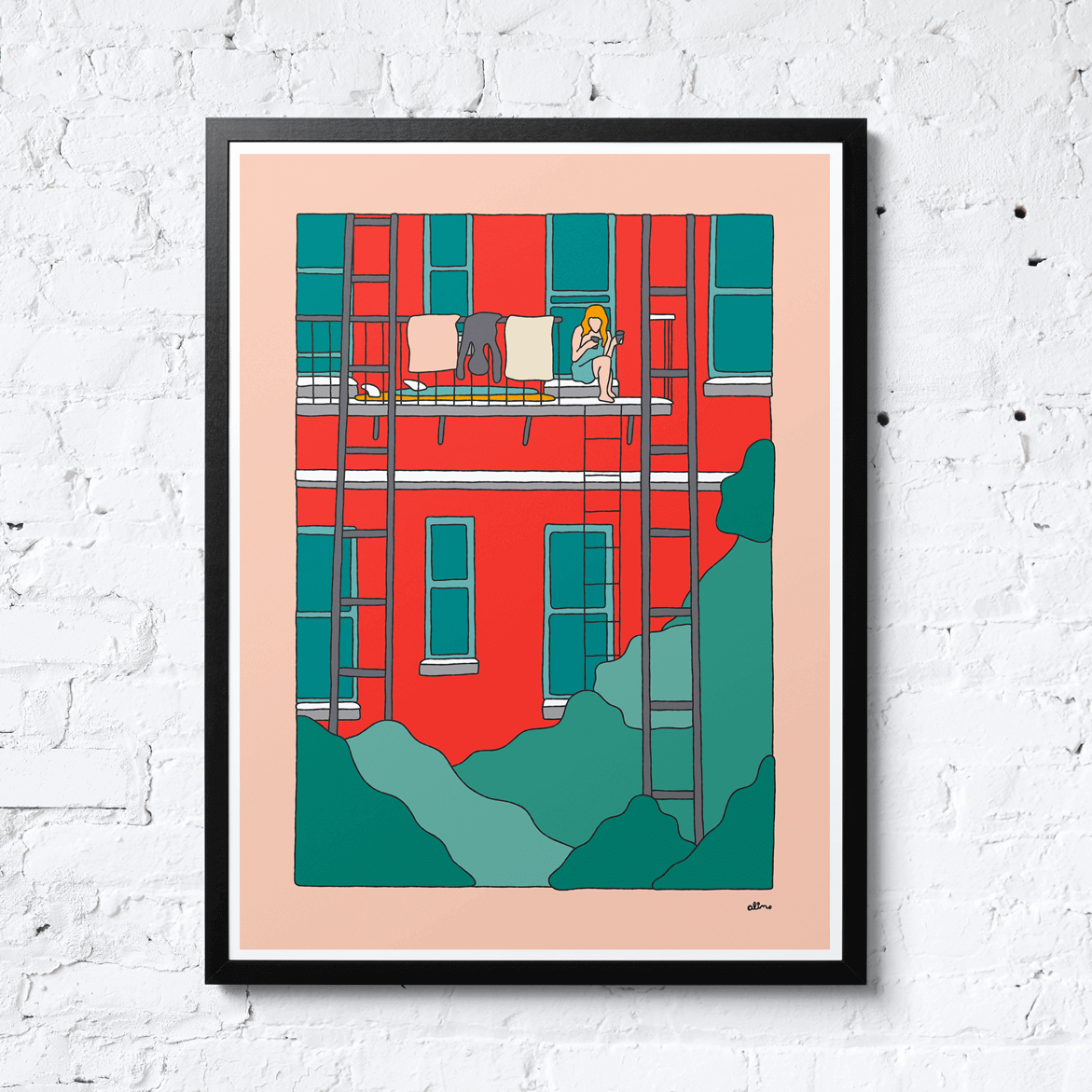 Balcony Chillin - Print - Alimo